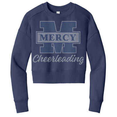 Mercy M with Monarchs Sleeve - Women's Perfect Weight ® Fleece Cropped Crew Thumbnail