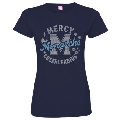 Mercy Monarchs Cheerleading - Women's Fine Jersey Tee Thumbnail