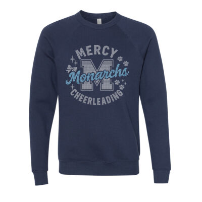 Mercy Monarchs Cheerleading - Unisex Sponge Fleece Raglan Crewneck Sweatshirt Thumbnail